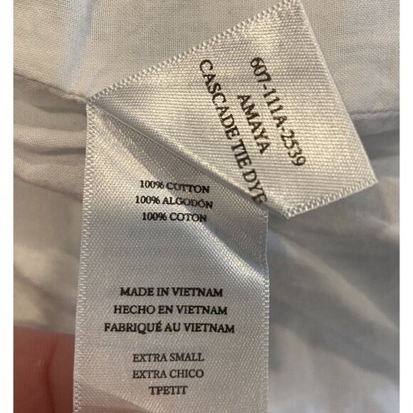 Rails Amaya Gauze Midi Dress Blue White Tie Dye Size Extra Small XS - Picture 5 of 5